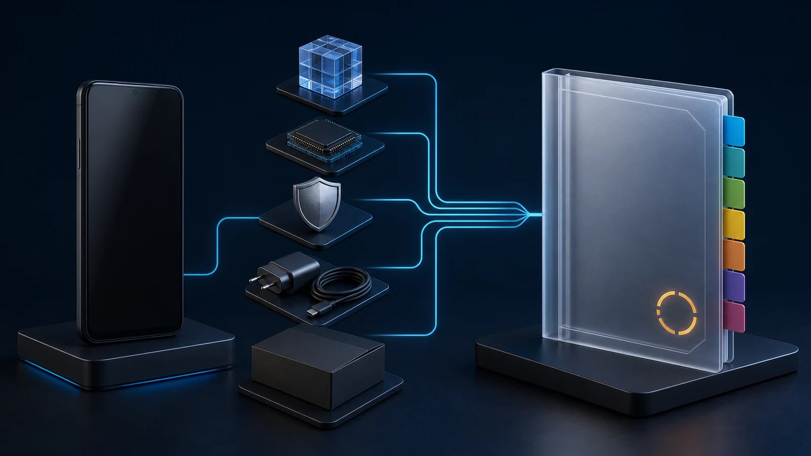 Android phone, application, policy, accessories and packaging converging into a versioned build specification