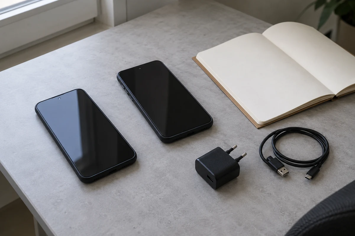 Unbranded device on a desk during a policy retest. The photo does not show a wipe result.