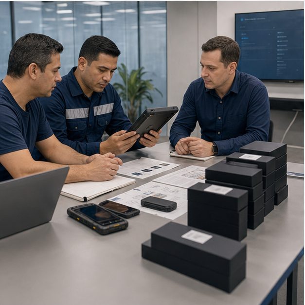 System integrator partner reviewing a white-label Android device rollout plan