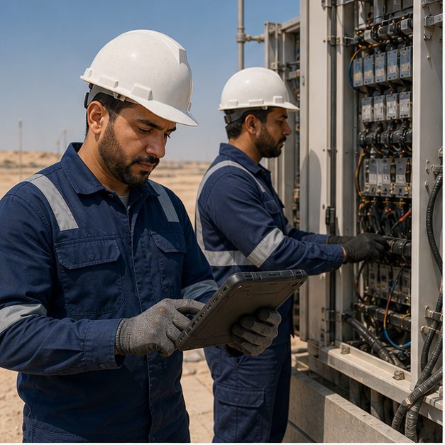 Government field data collection team using controlled Android tablets