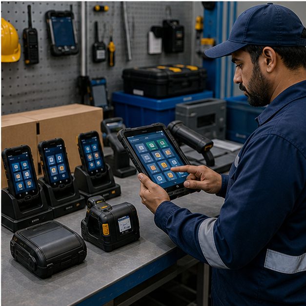 Purpose-built Android device program assembled around a dedicated workflow